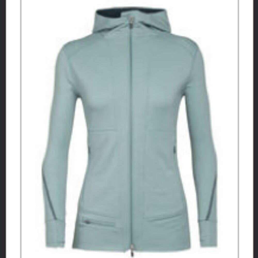 icebreaker - Quantum II Long Sleeve Zip Hood Jacket - Hydro - Size XL